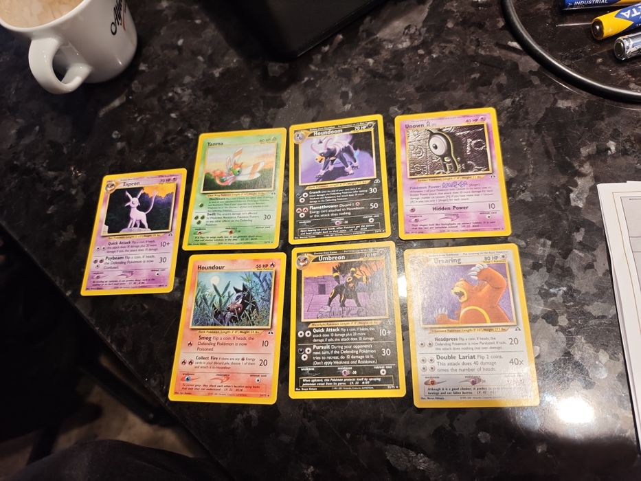 Karty rare neo Discovery pokemon rzadkie umbreon