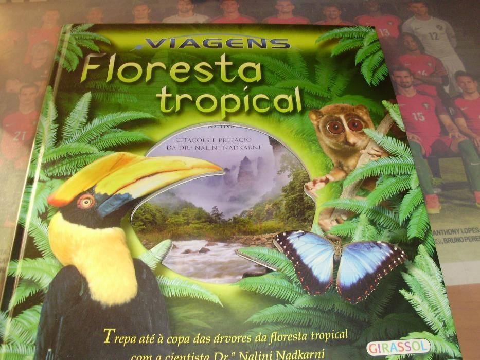 Livro "Viagens Oceanos" e livro "Viagens Floresta Tropical"