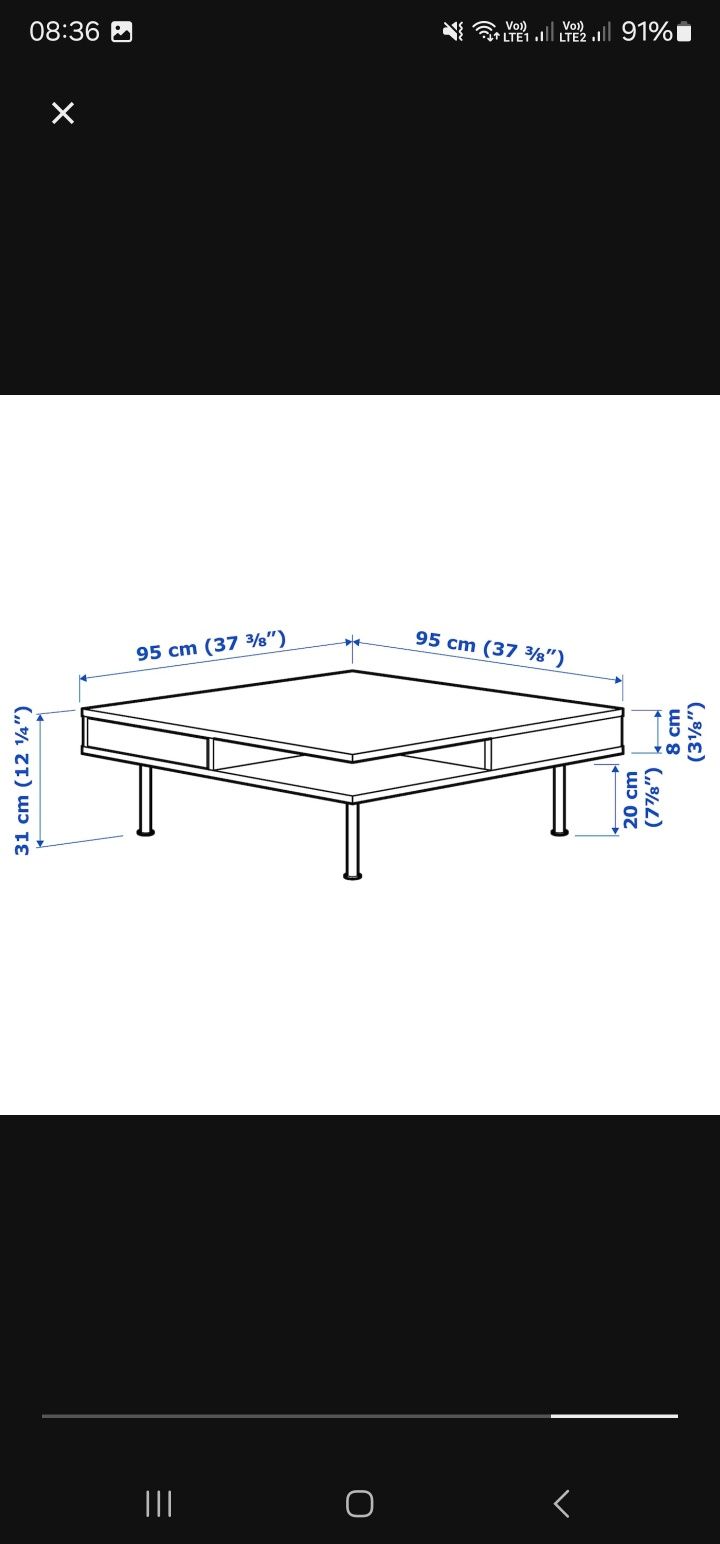 Stolik kawowy Tofteryd IKEA stan idealny.