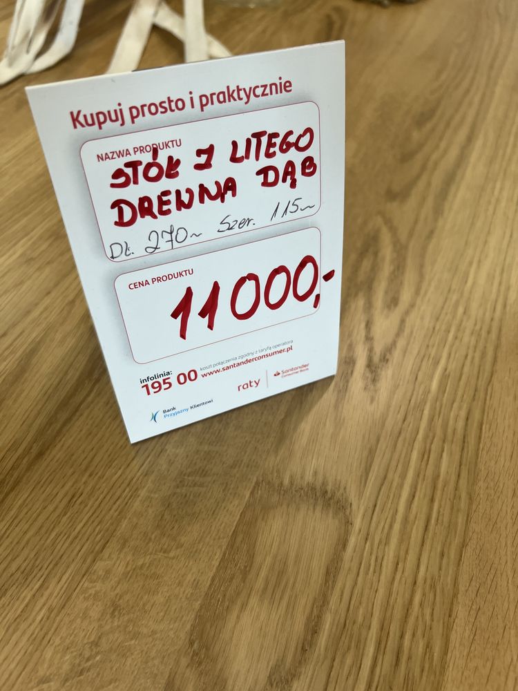 Stół z litego drewna dąb PROMOCJA