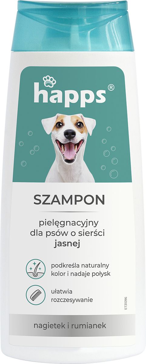 Szampon dla psów o sierści jasnej 200 ml HAPPS