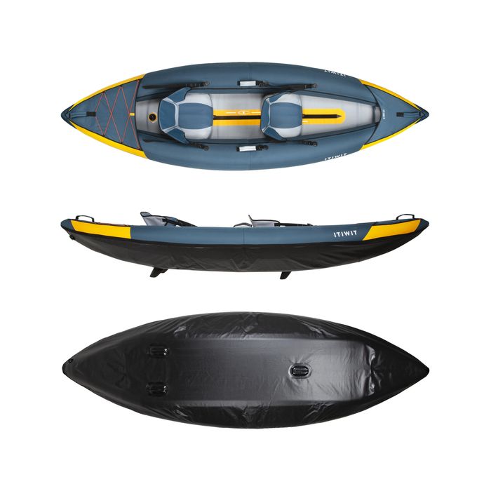 Canoa kayak insuflável de passeio 1/2 lugares