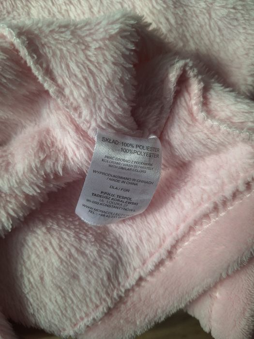 Szlafrok jednorożec r. 146/152 kolor różowy