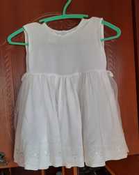Біла дитяча сукня, сарафан. Розмір 74