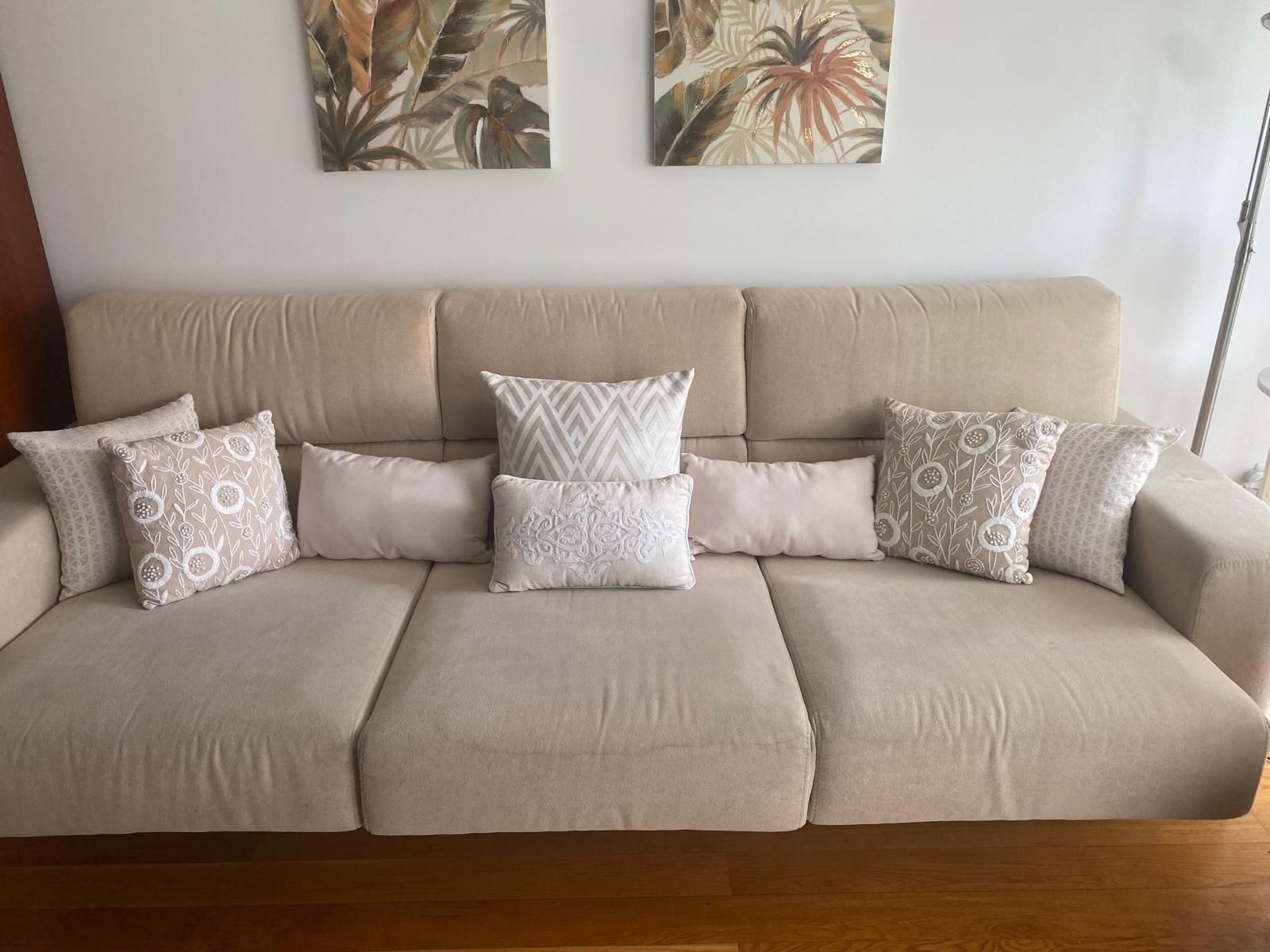 Sofa beige comprimento 2,70