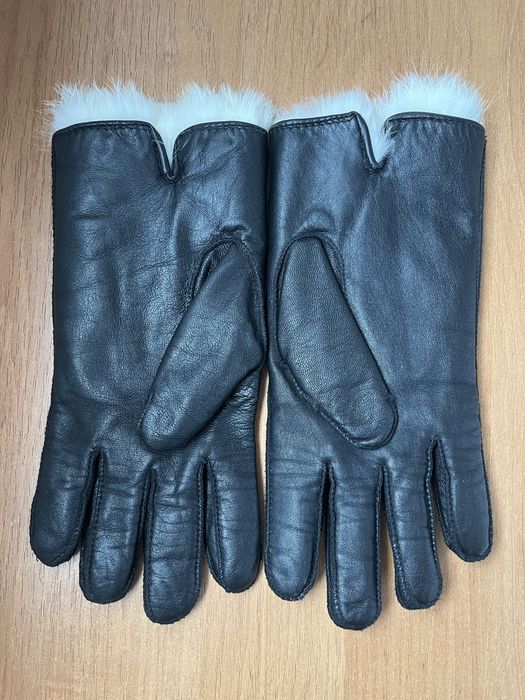 Перчатки мужские. Кожа, натуральный мех. Размер 11.