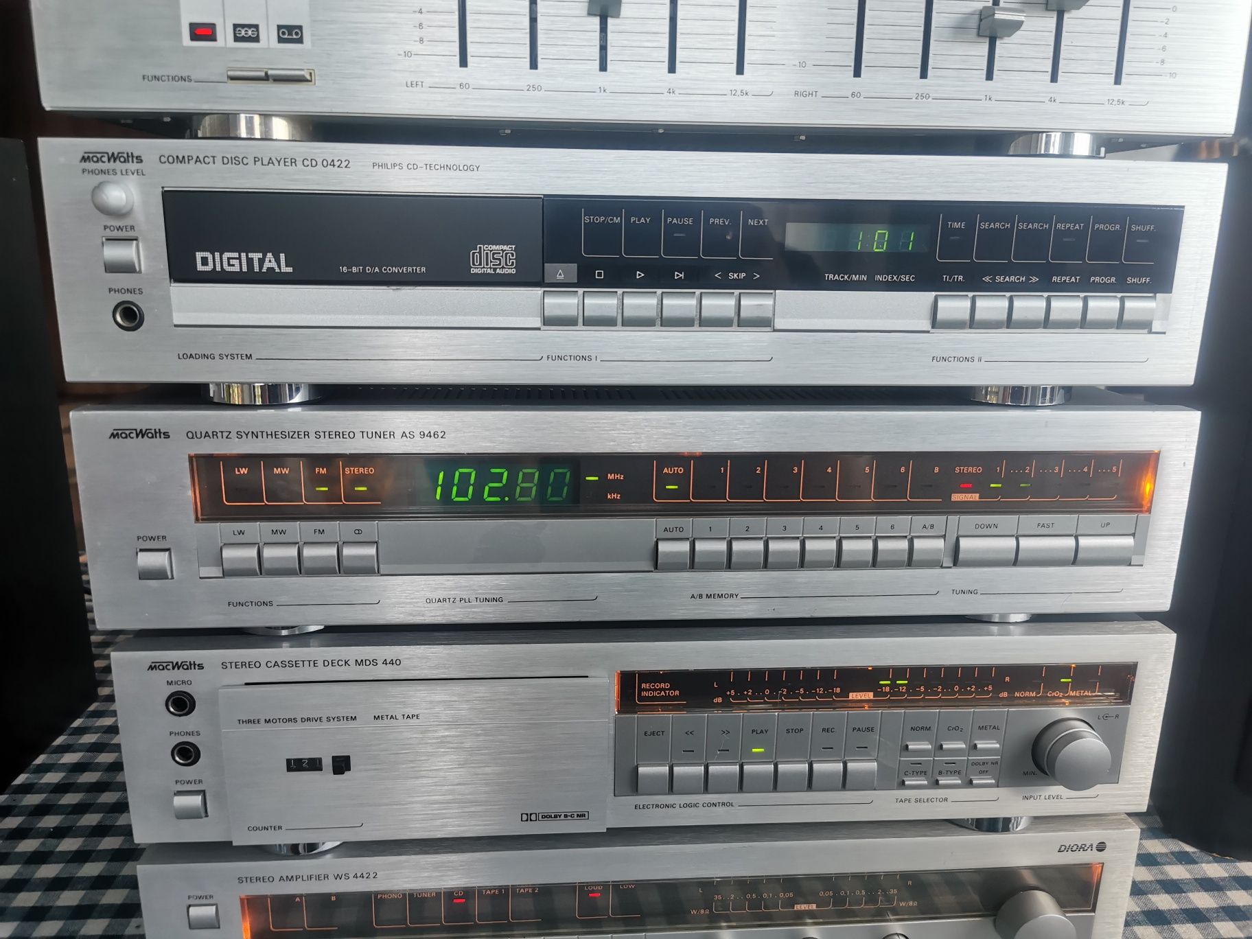 Wieża Stereo Unitra Diora MacWatts SSL 0422- 5 el. SUPER  STAN Radmor