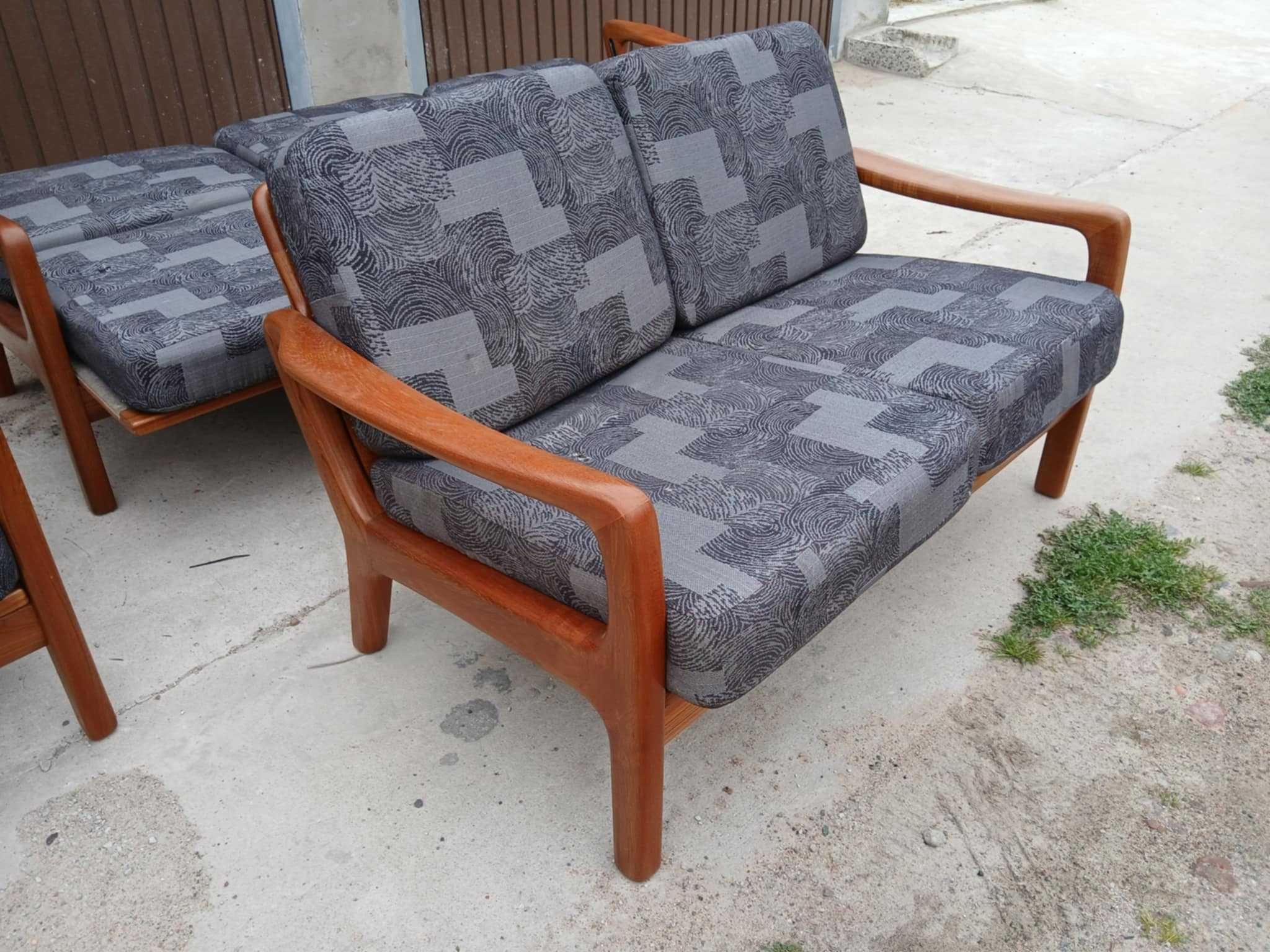 Zestaw Wypoczynkowy Duński Desing Vintge z lat 70 Drzewo Tekowe
