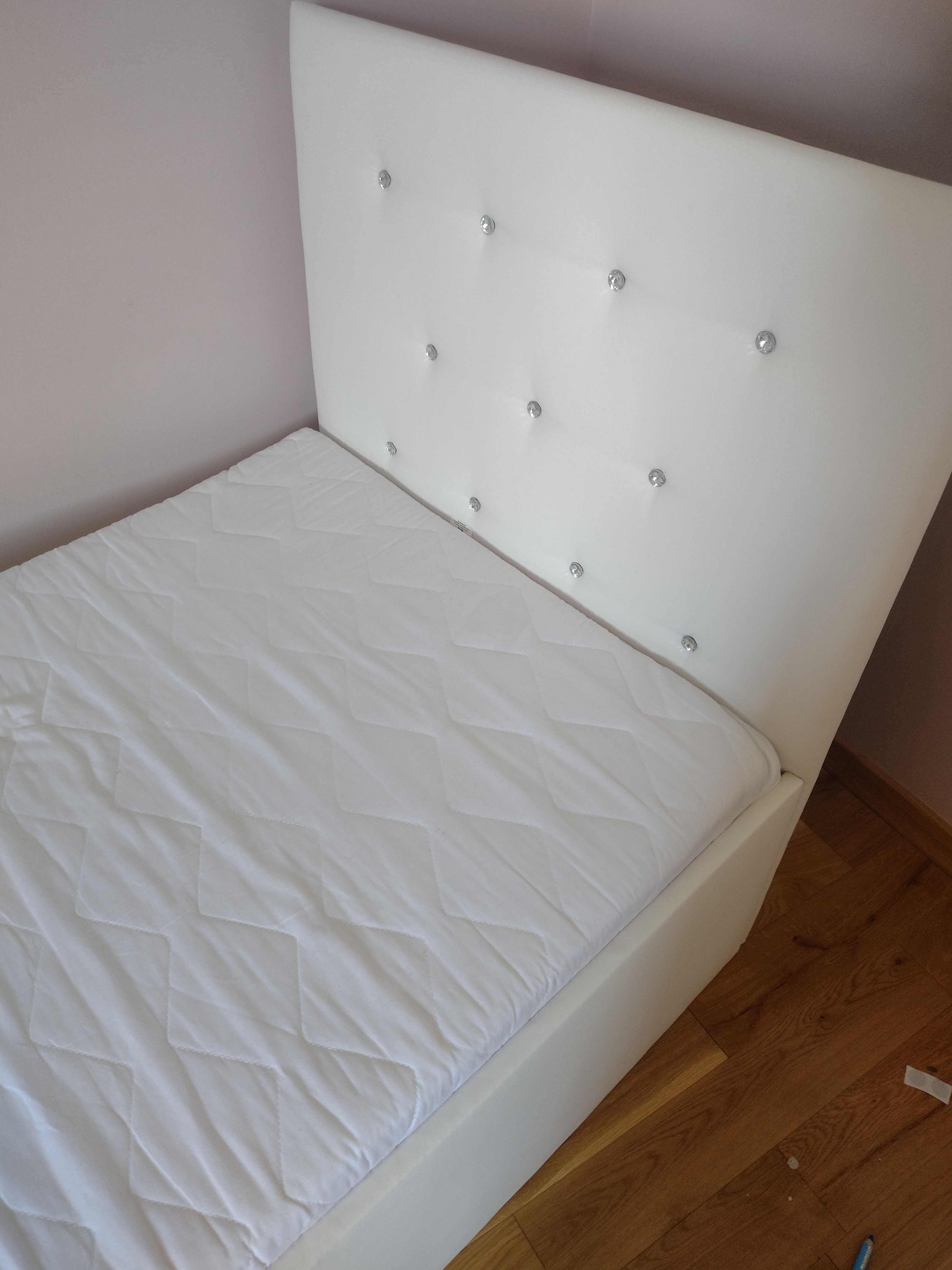 łóżko tapicerowane młodzieżowe +materac 80x180 j.nowy