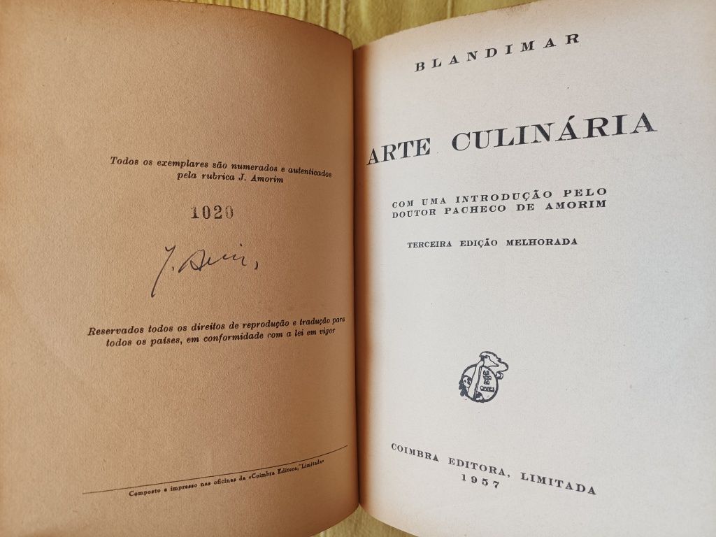 Arte culinária - impecável - assinatura da autora