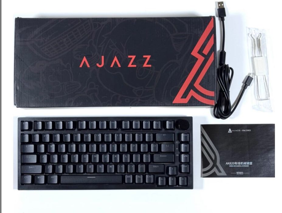 Клавіатура дротова Ajazz AK820 Mechanical Keyboard Hot-swap Black
