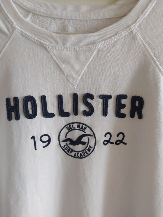Bluza Hollister biała dresowa r,S,bawelna