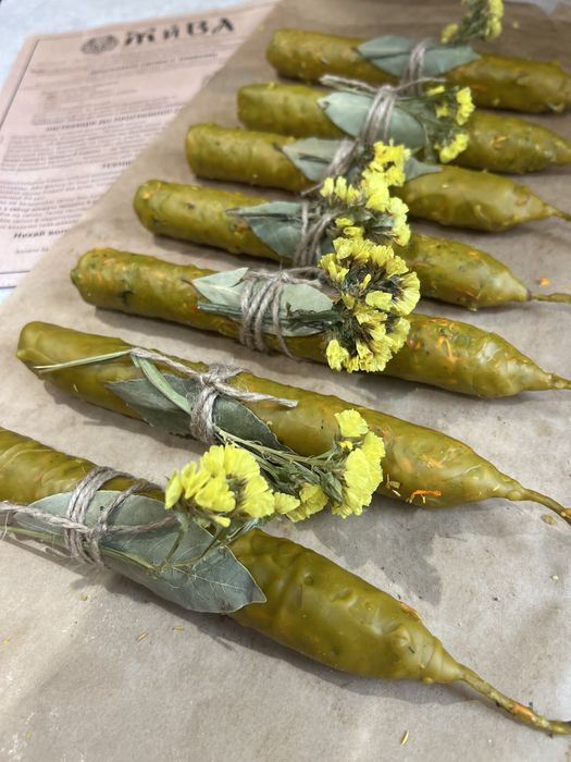 Авторські програмні свічки ручної роботи/ свічка з травами