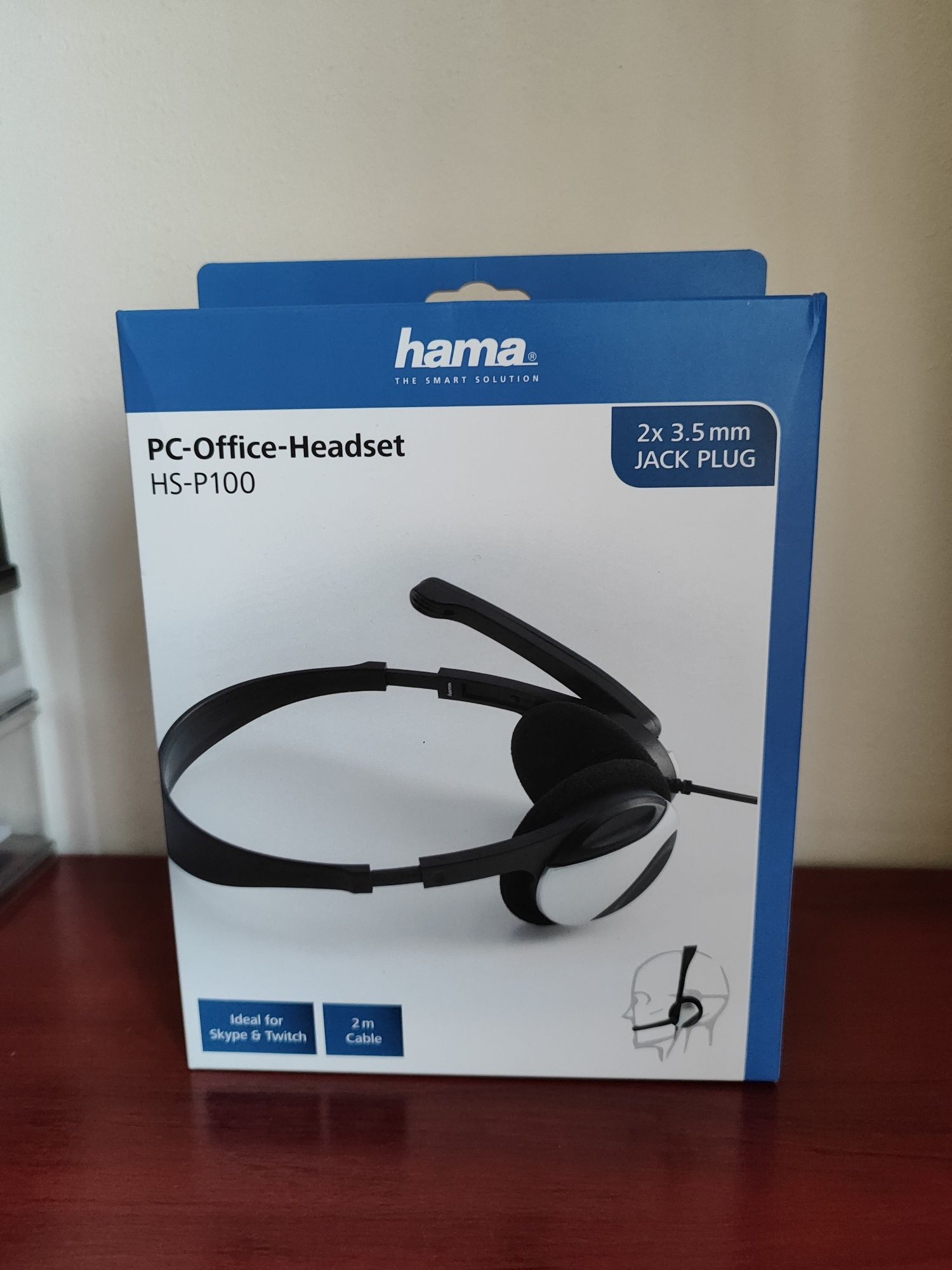 Nowe słuchawki Hama Słuchawki nauszne PC- Hama-Office Headset- HS P100