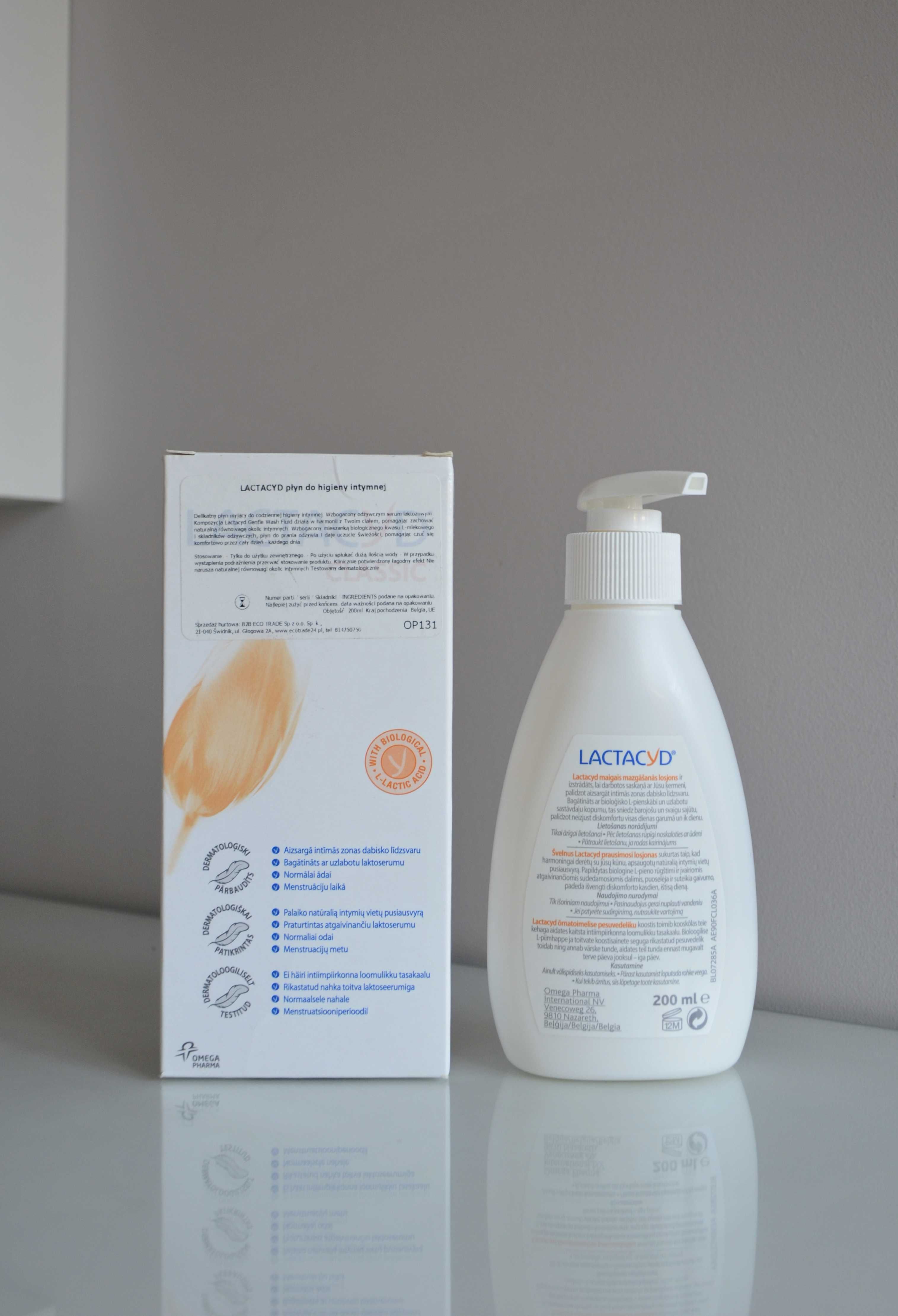Lactacyd Classic płyn żel do higieny intymnej z pompką 200 ml