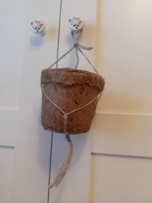 Kokosowe doniczki na kwiaty eko nowe wiszące