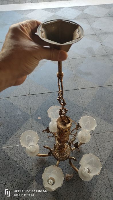 Candeeiro metálico antigo