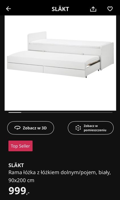 Sprzedam łóżko iKEA SLÄKT