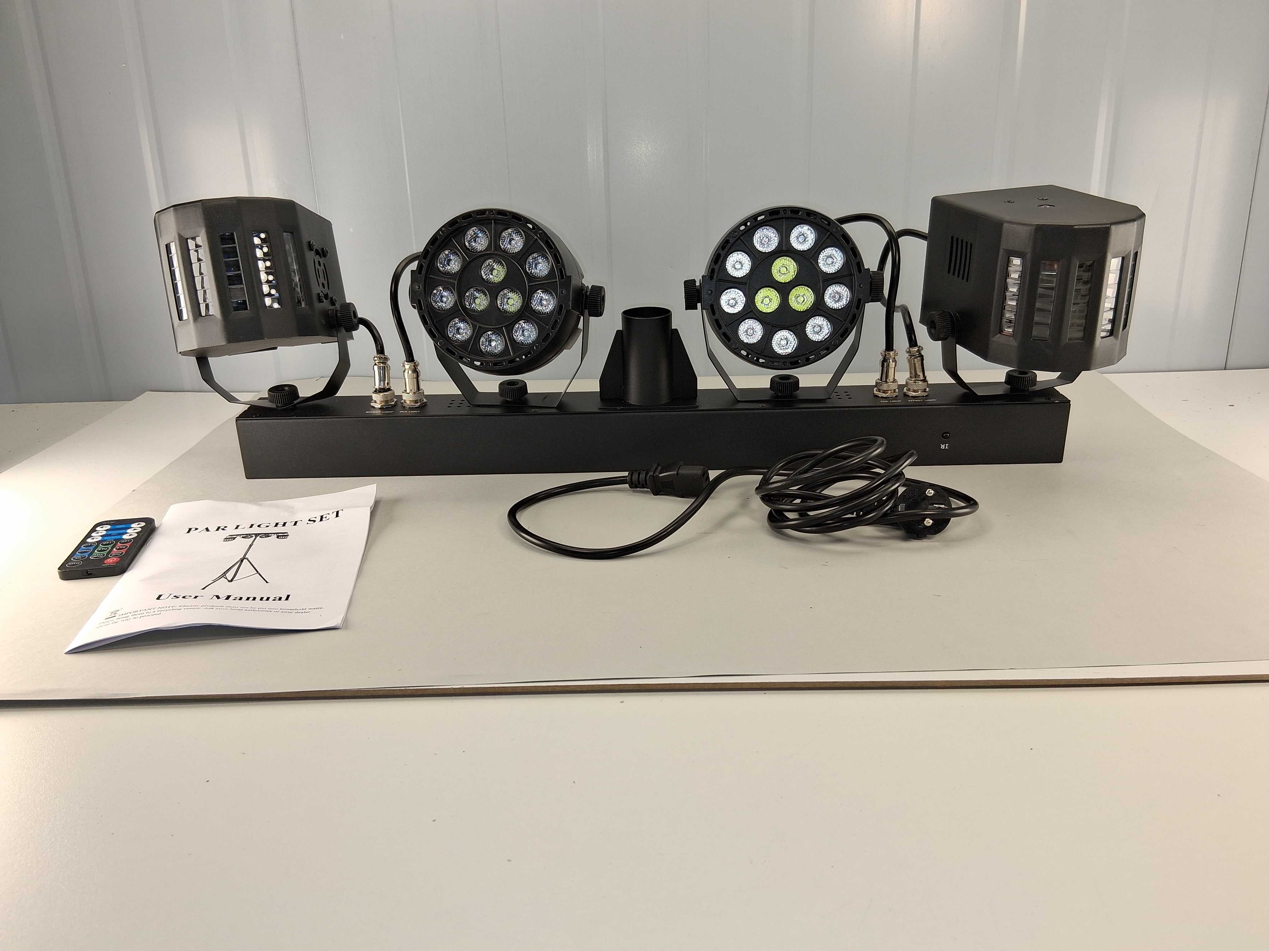 J089 Zestaw Oświetleniowy PAR Light z Głowami i Statywem LED
