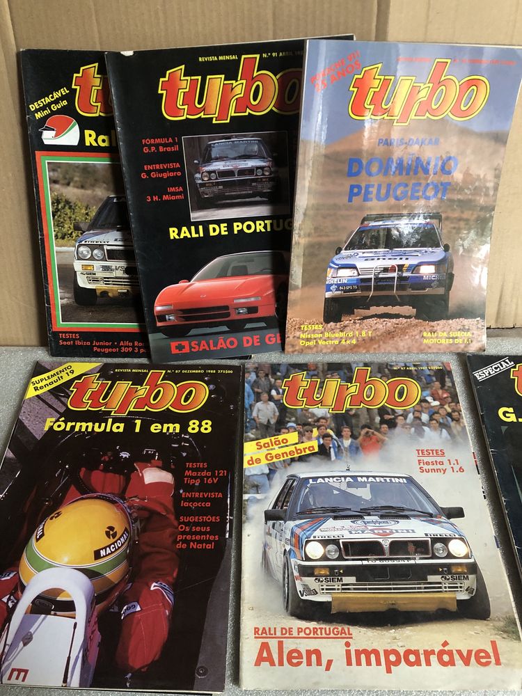 Revistas turbo anos 86,87,88 e 89