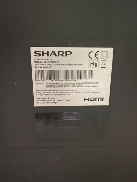 Телевізор sharp LS-40FG3142E