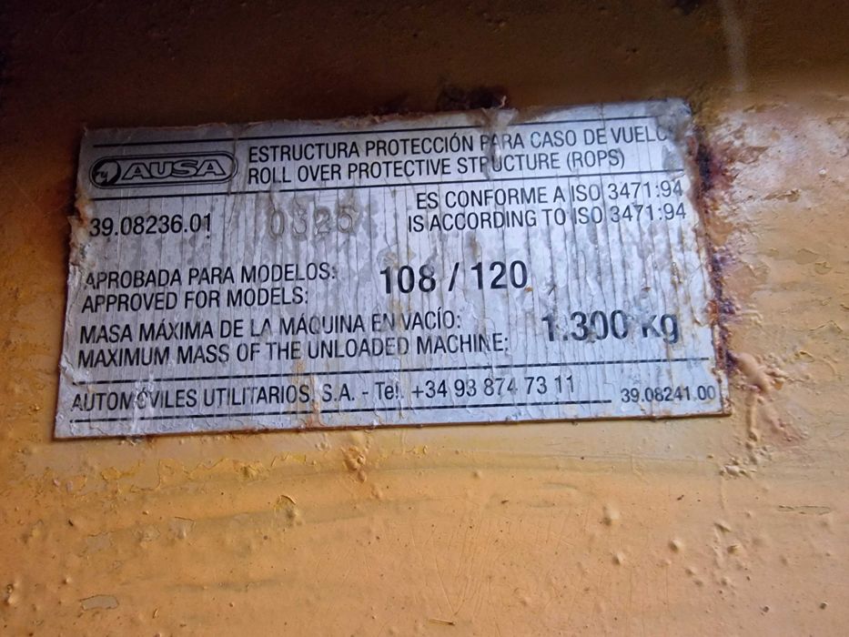 Wozidło budowlane wysoki wysyp 1t Ausa 108DA Uszkodzone FV23%