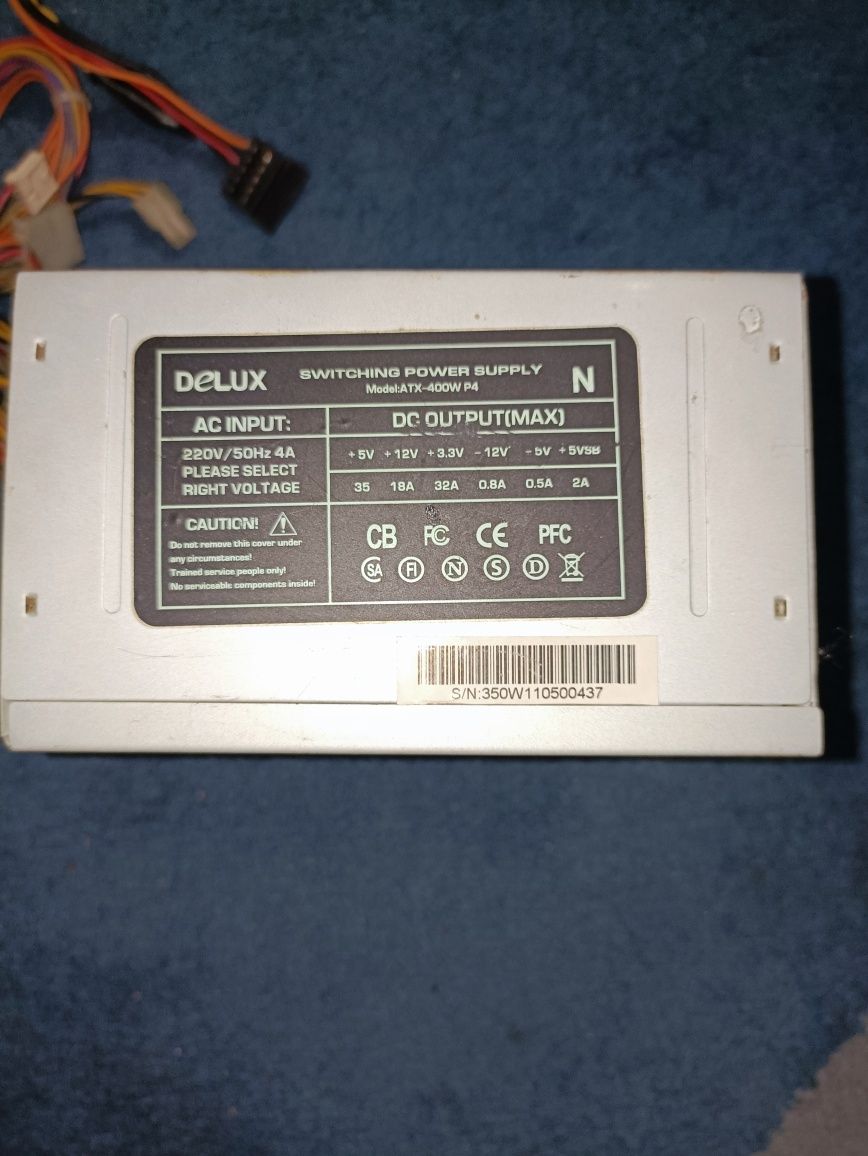 Блок живлення DELUX 400W 80FAN до ПК.