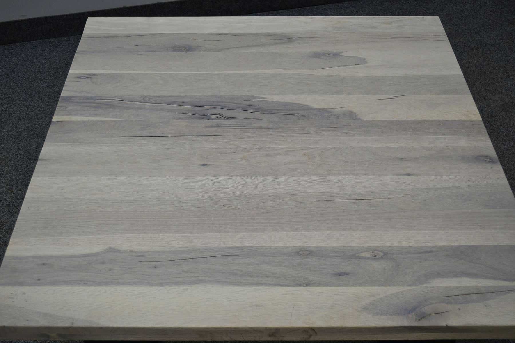 ŁAWA 90×90 cm, drewniana, dąb bielony, seria MONTREUX, II gat. -70%
