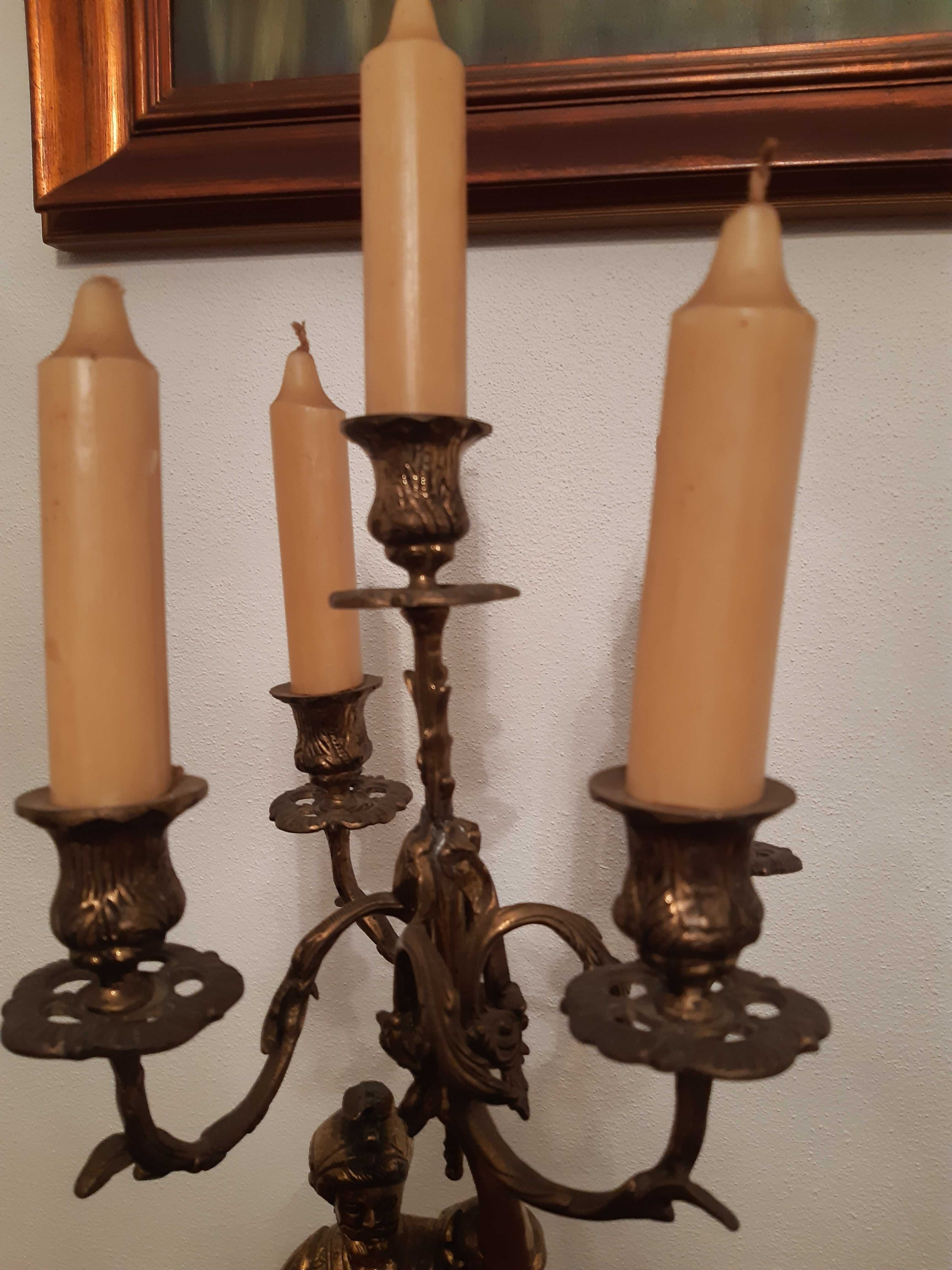 Candelabro latão 5 lumes- soldado romano
