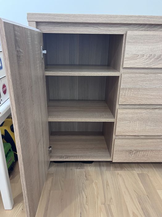 Комод Каспіан KOM2D4S 2-дверна з 4 шухлядами Дуб сонома