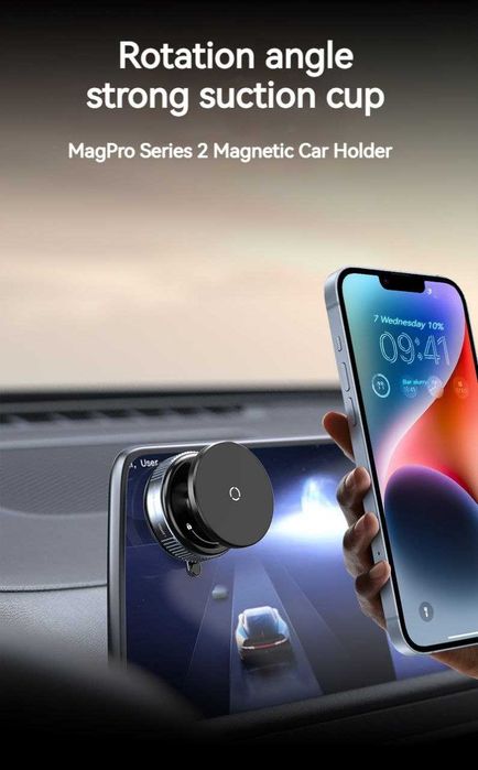 Універсальний магнітний вакумний тримач підставка для смартфона 360