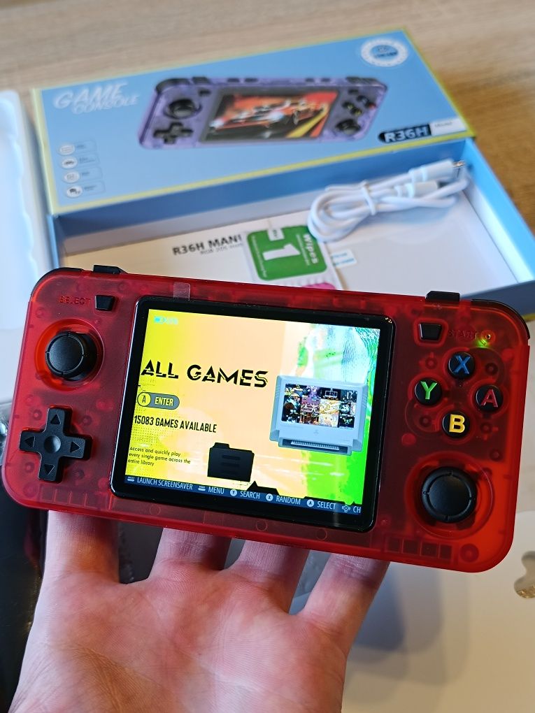 Konsola przenośna R36H 15000 gier GameBoy Pegasus PS1 emulator Polecam
