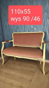 Sofa kanapaew stylu retro vintage biała