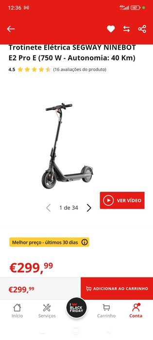 Trotinete elétrica segway