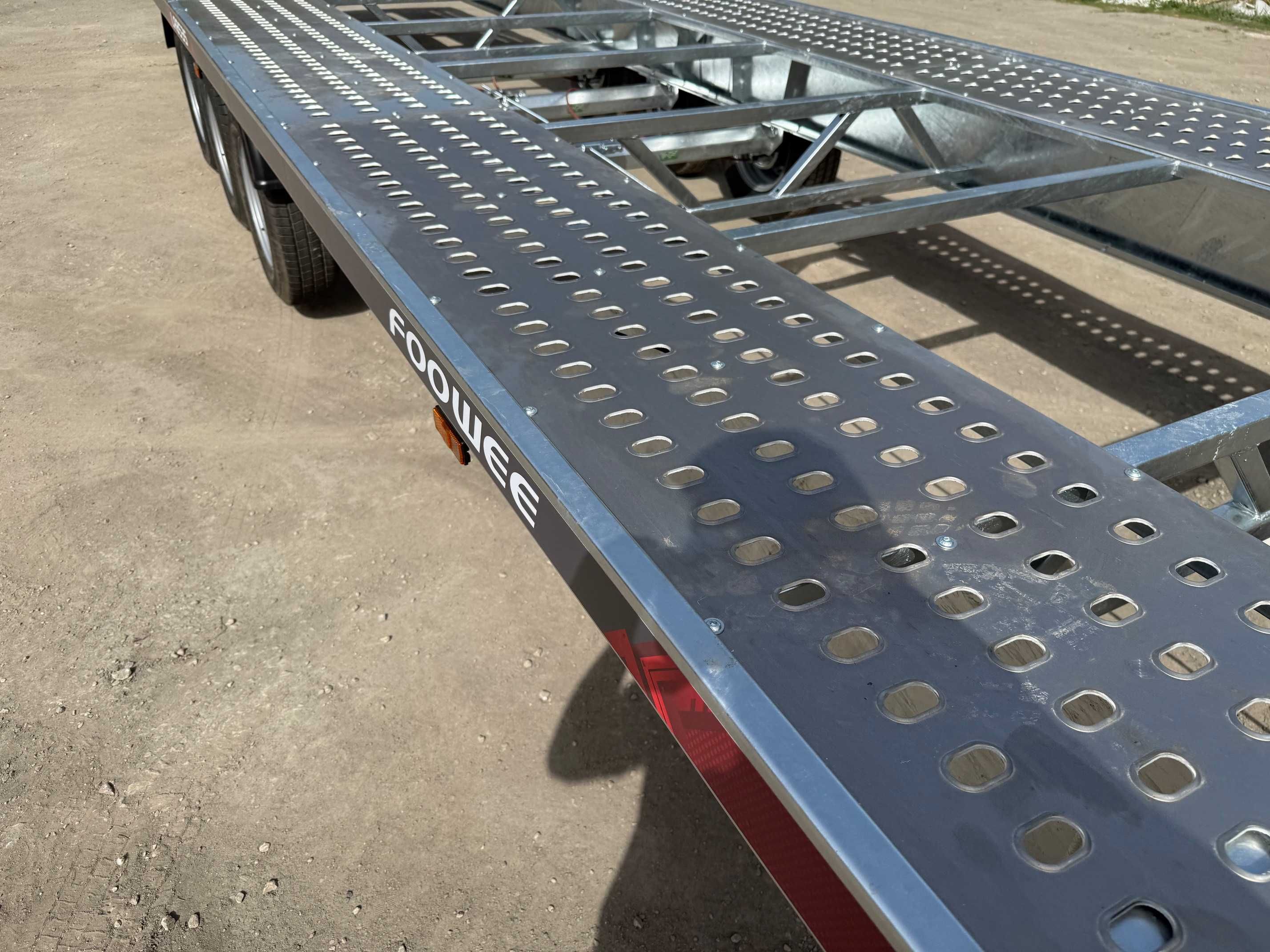 Przyczepa Laweta na 2 auta 8,5m 850cm ALUMINIOWE NAJAZDY VDI 2700-8.1!