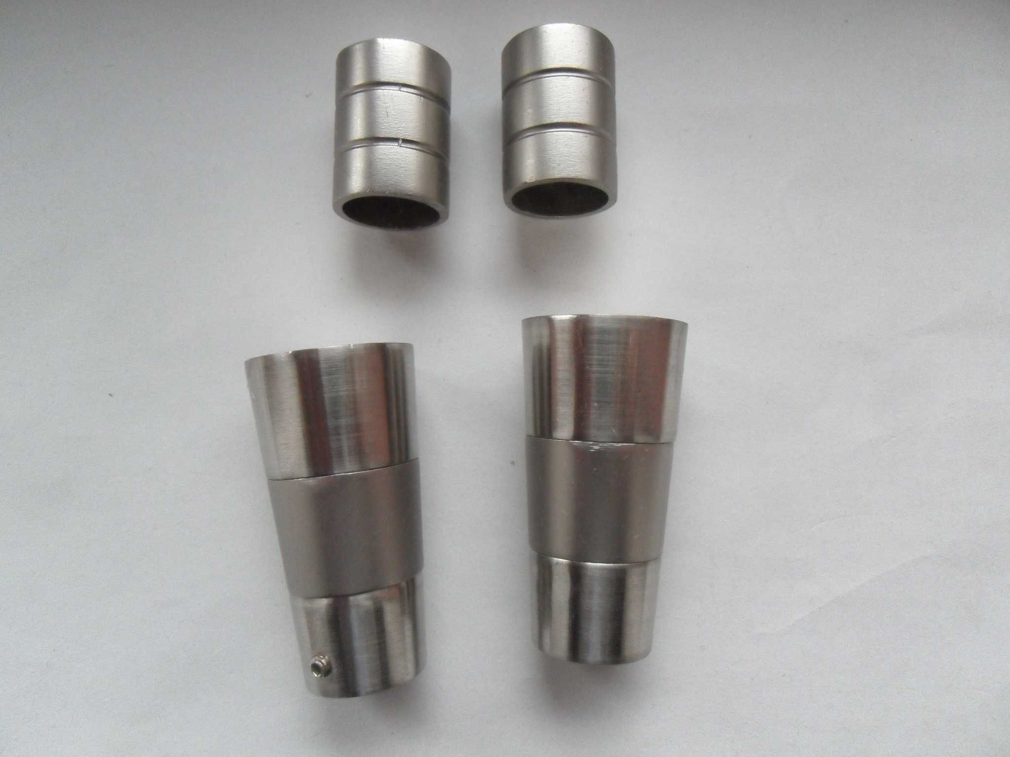 Metalowe zakończenia końcówki do karniszy 16 i 19mm zestaw 4 kompletów