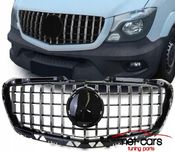 Grill MERCEDES SPRINTER 906 13- Panamericana AMG Czarny połysk Chrom
