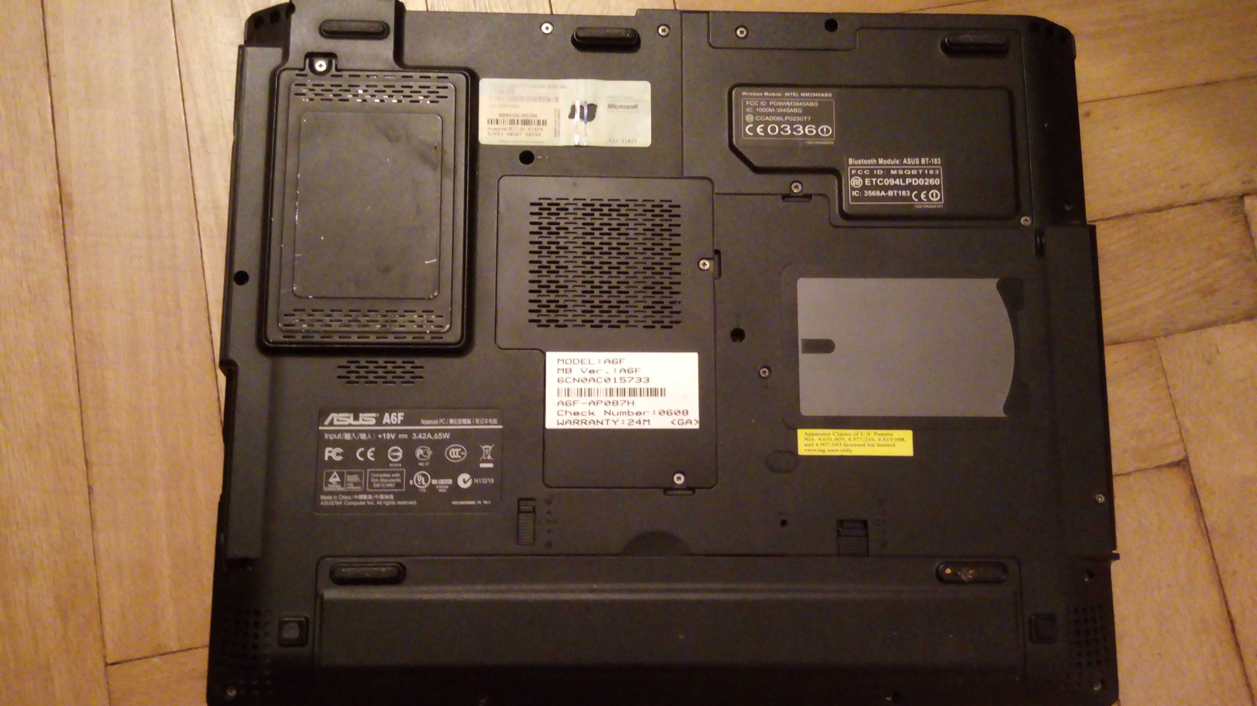 Laptop/notebook Asus A6F