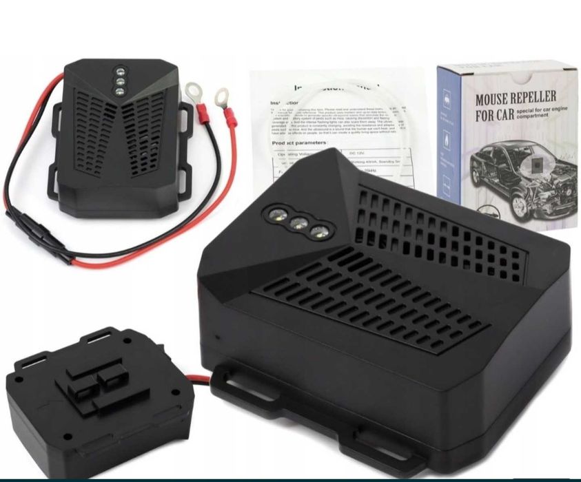 Ultradźwiękowy odstraszacz samochodowy kuny gryzonie 12V led mocny