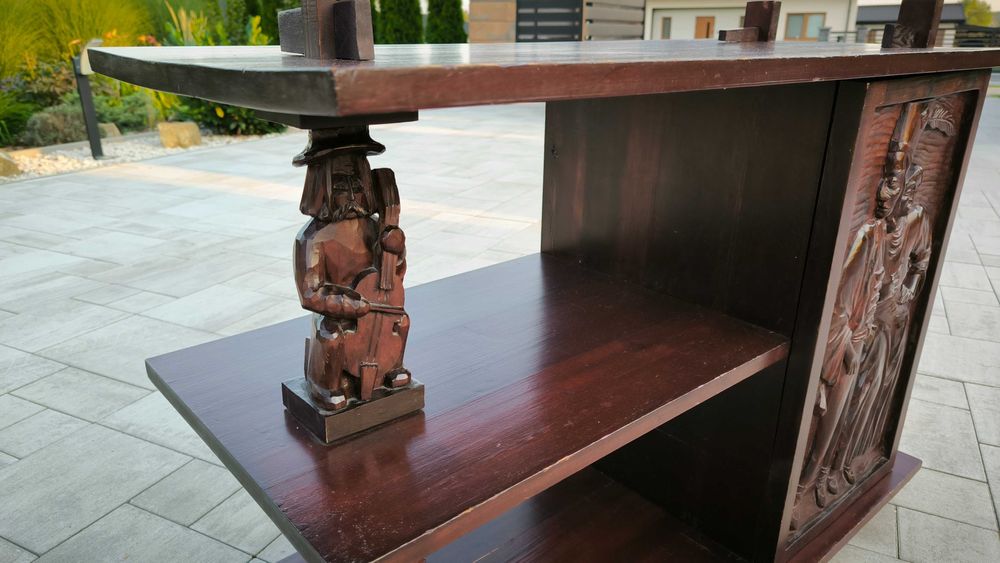 Meble rzeźbione góralskie, folkowe