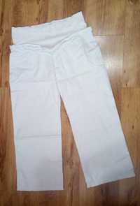 Spodnie ciążowe białe L