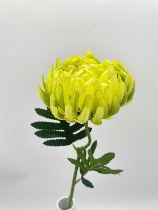 Sztuczna Chryzantema 50 CM Gałązka Główka Kwiatowa