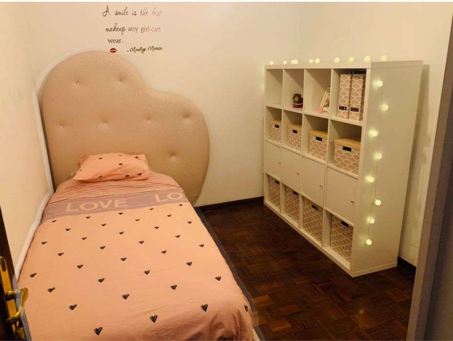 Cama de Princesa com arrumação + colchão viscoelástico Aloe Vera