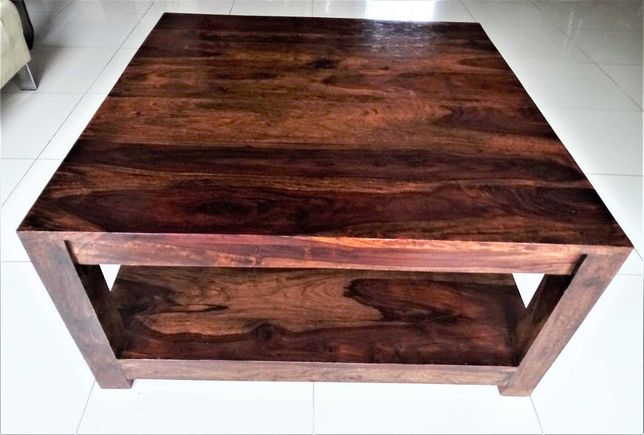 Kolonialny stolik / ława 90x90 z drewna palisander - KARINA DESIGN