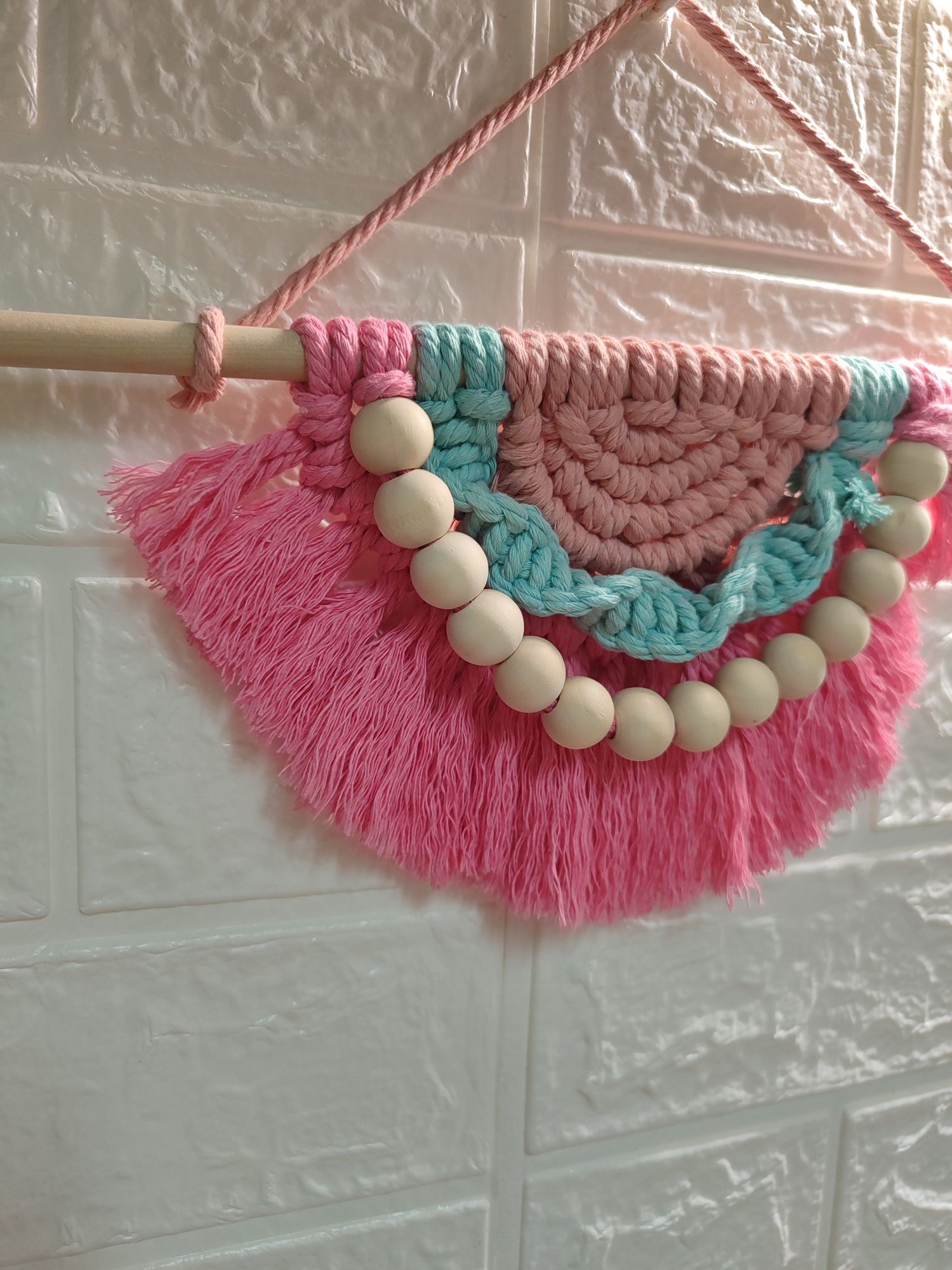 Painel decorativo infantil macramé