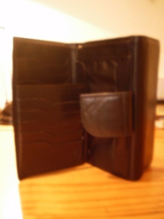 Carteira, senhora, pele genuína.