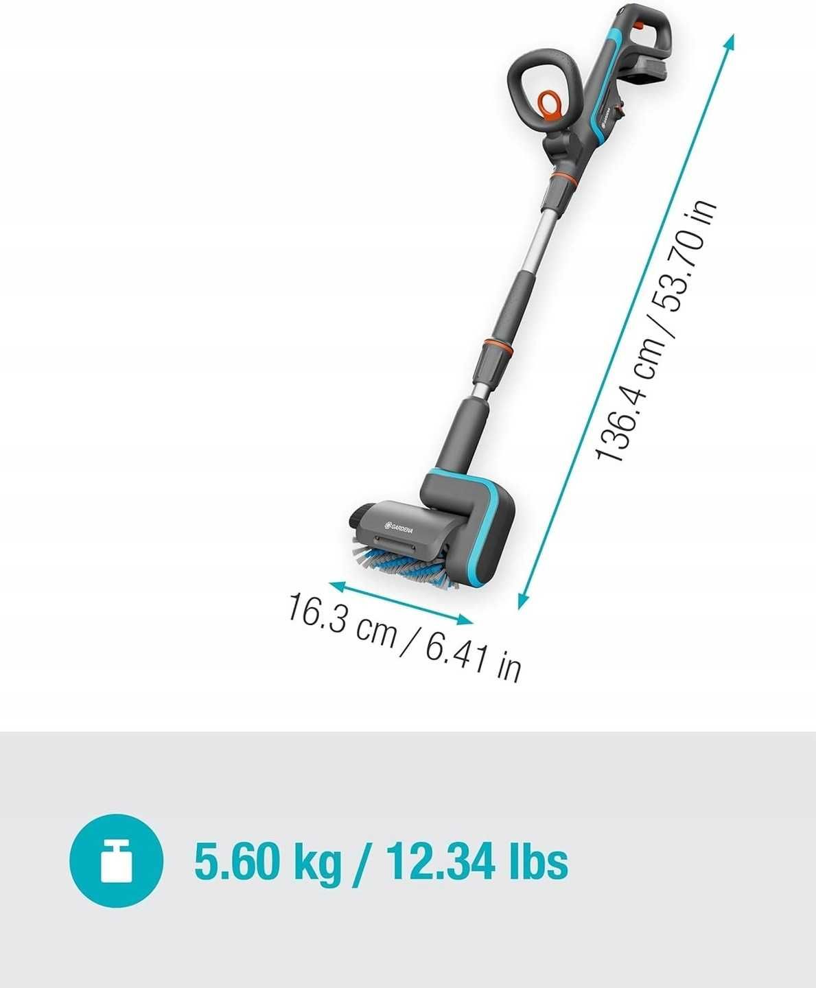 GARDENA 14842 AQUABRUSH Szczotka Do Czyszczenie Kostki Brukowej 18V