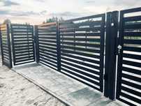 Brama skrzydłowa palisadowa 3 x 1,26 m + słupy, Ogrodzenia palisadowe