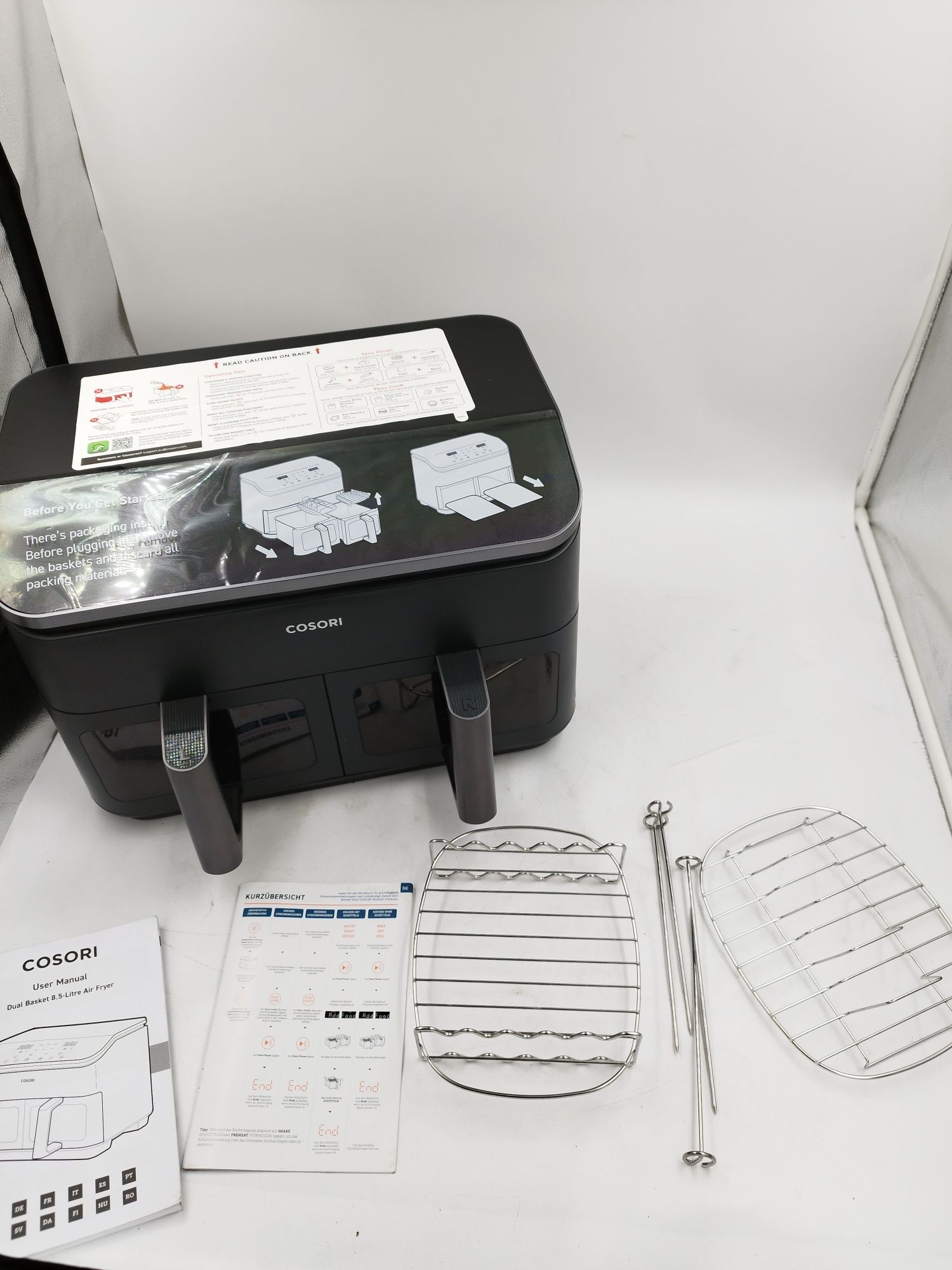 Cosori caf-r901 frytkownica XXL 8.5l dwie szuflady