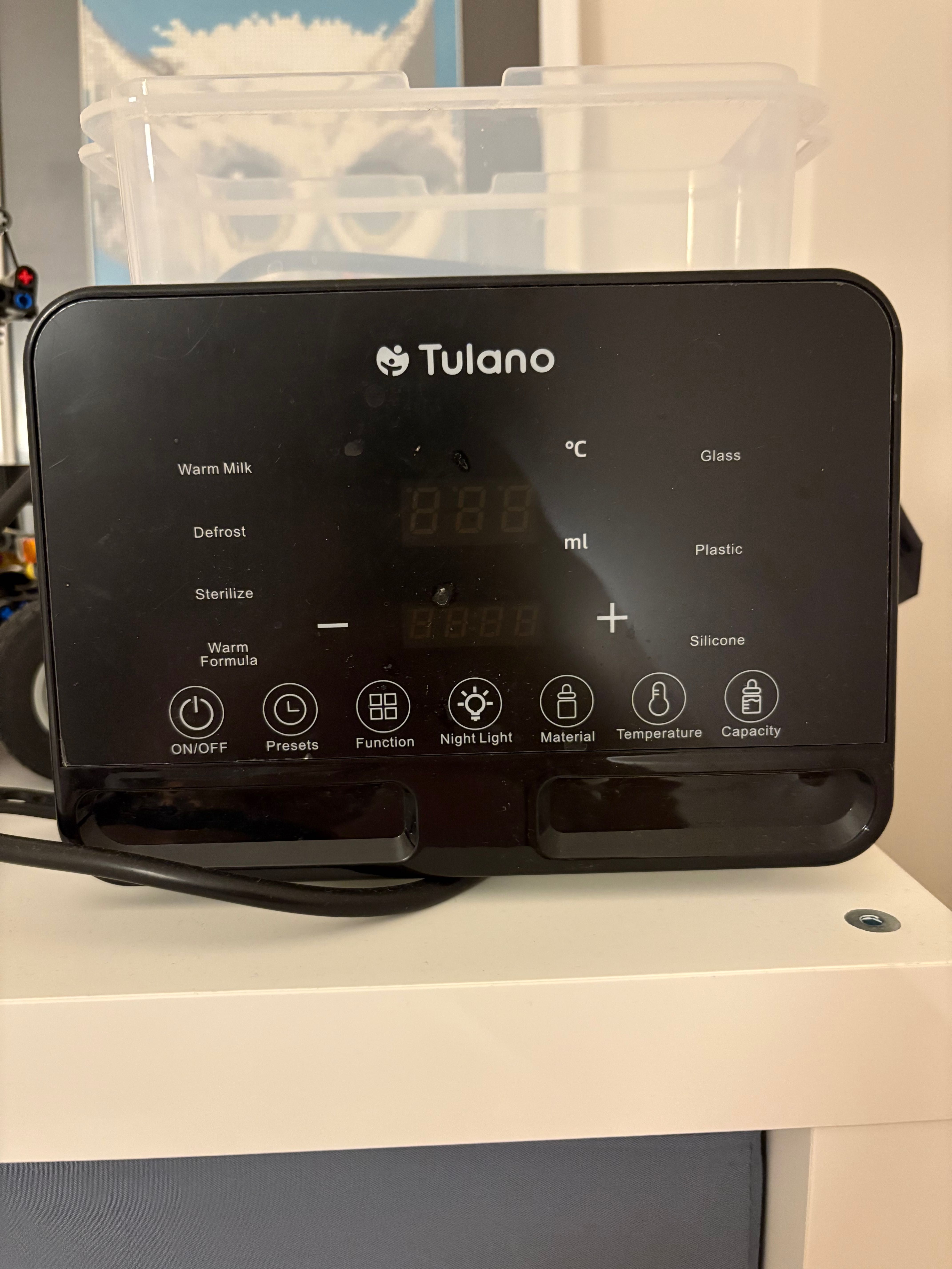 Podgrzewacz do butelek LCD PODWÓJNY Tulano STERYLIZATOR 7w1 Z LAMPKĄ
